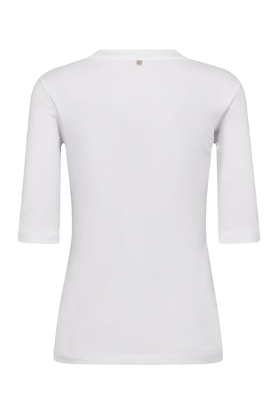 MMMali O-neck 3/4 Sleeve Tee White - 177500 Thumbnail