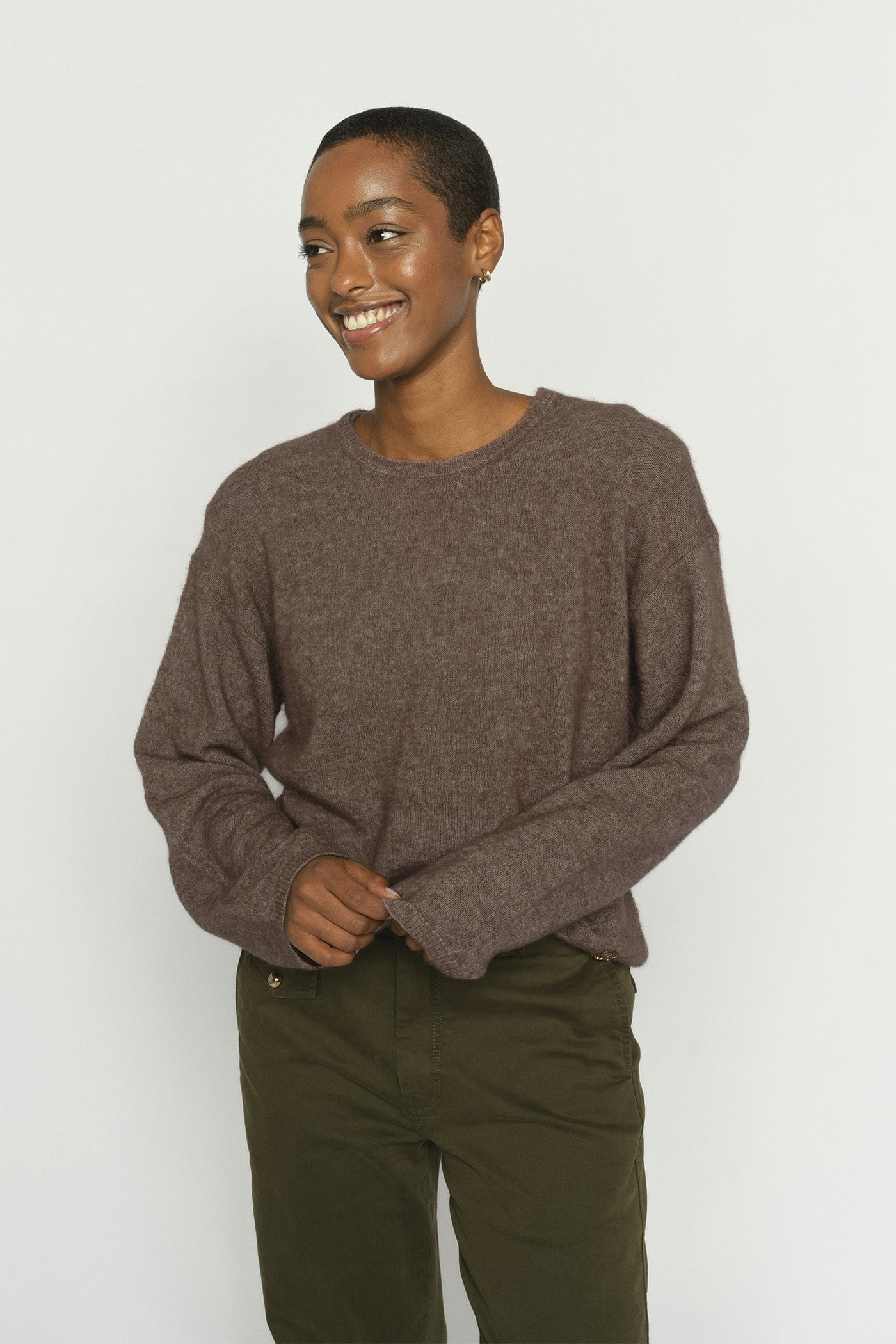 MMMape O-Neck Knit Coffee Quartz - 173310