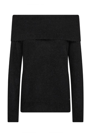 MMMape Off Shoulder Knit Black - 182180