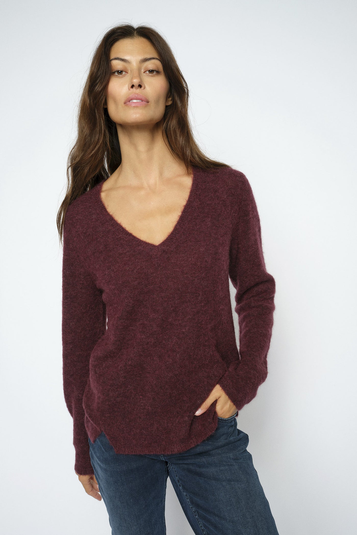 MMMape Sophia V-Neck Knit Port Royale - 182160
