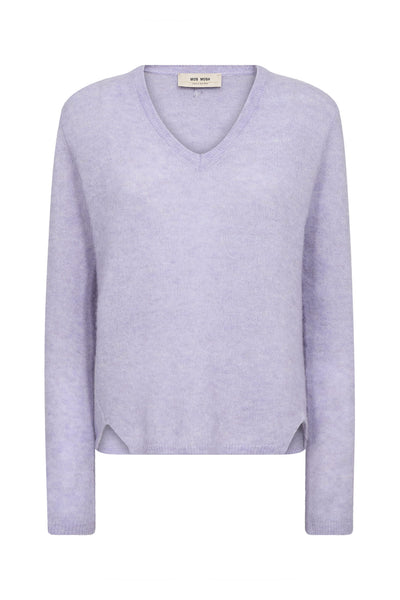 MMMape Sophia V-Neck Knit Violet Tulip - 182160 Thumbnail