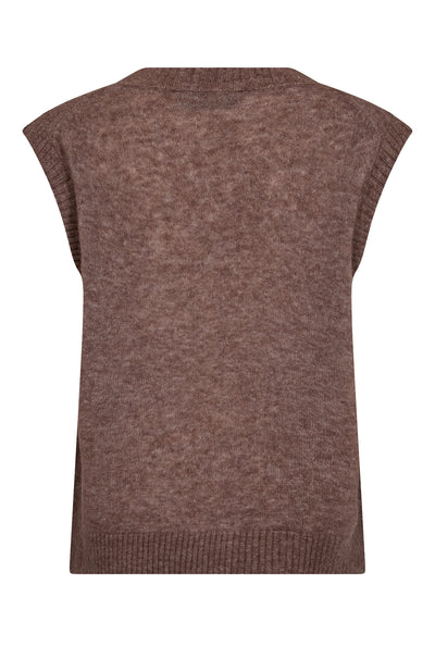 MMMape V-Neck Knit Vest Coffee Quartz - 177570 Thumbnail