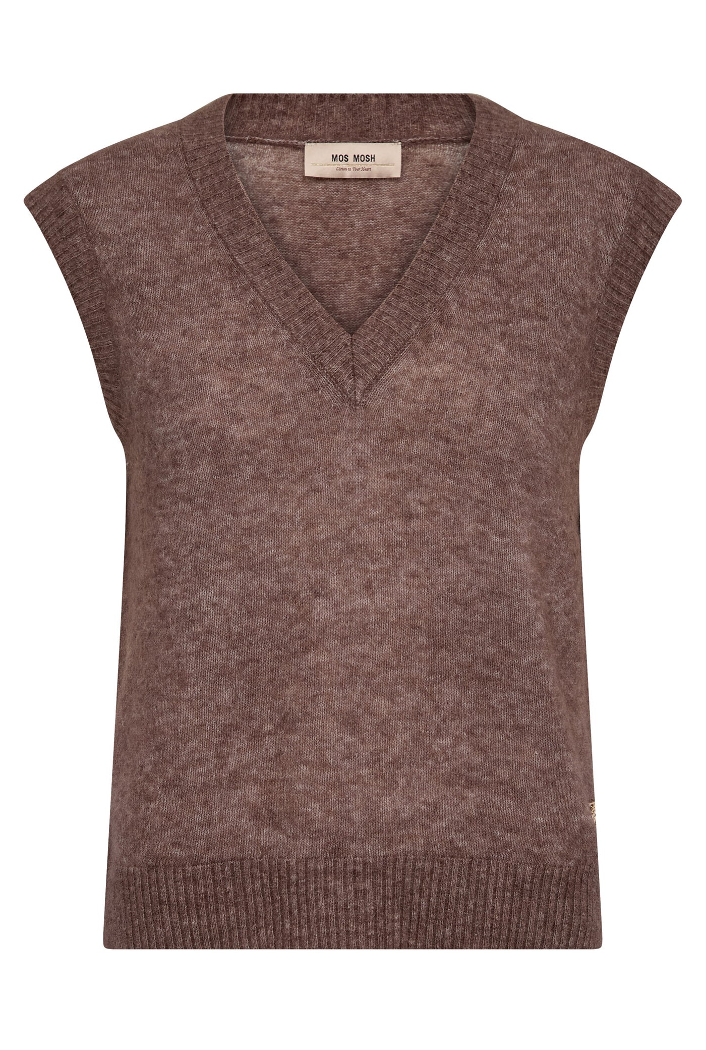 MMMape V-Neck Knit Vest Coffee Quartz - 177570