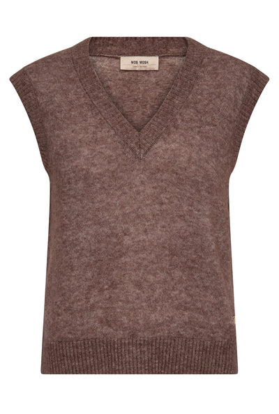 MMMape V-Neck Knit Vest Coffee Quartz - 177570 Thumbnail