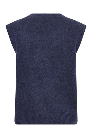 MMMape V-Neck Knit Vest Crown Blue - 177570