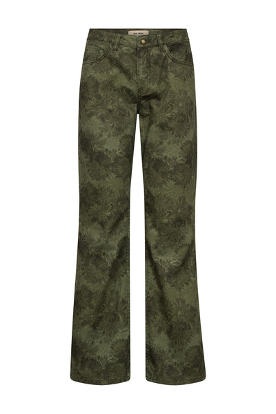 MMMarlena Print Pant Olive night - 175250 Thumbnail