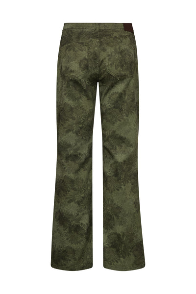 MMMarlena Print Pant Olive night - 175250 Thumbnail