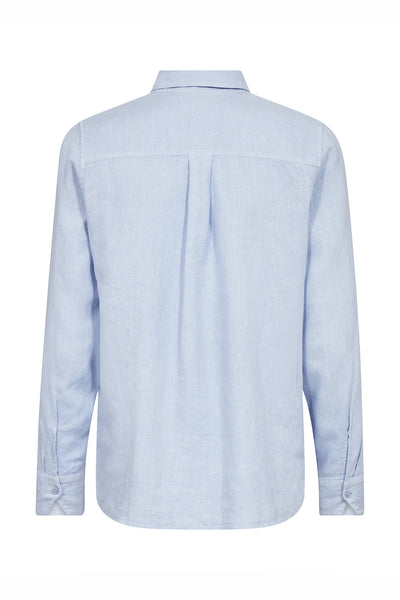 MMMartina Linen Shirt Brunnera Blue - 178790 Thumbnail