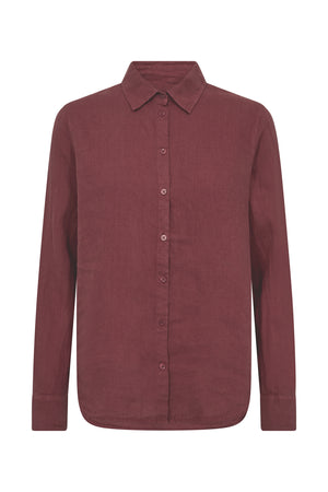 MMMartina Linen Shirt Cowhide - 178790
