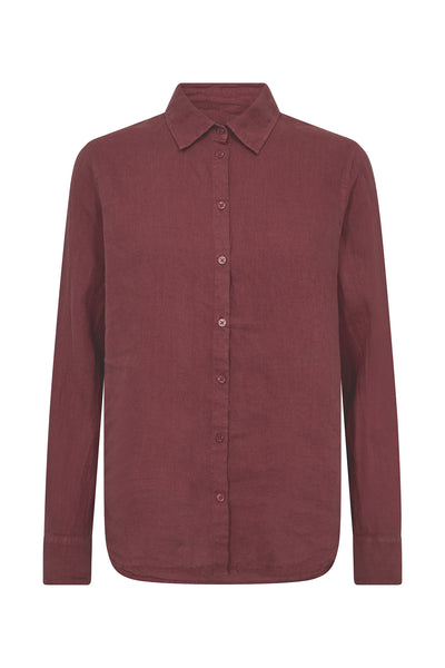 MMMartina Linen Shirt Cowhide - 178790 Thumbnail