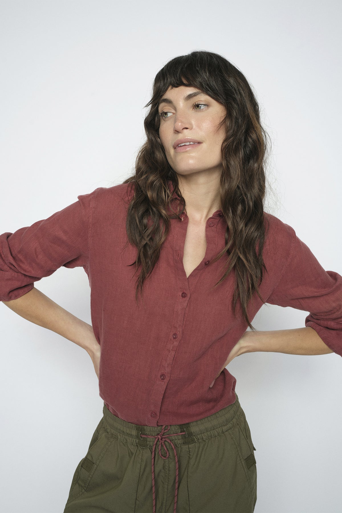 MMMartina Linen Shirt Cowhide - 178790