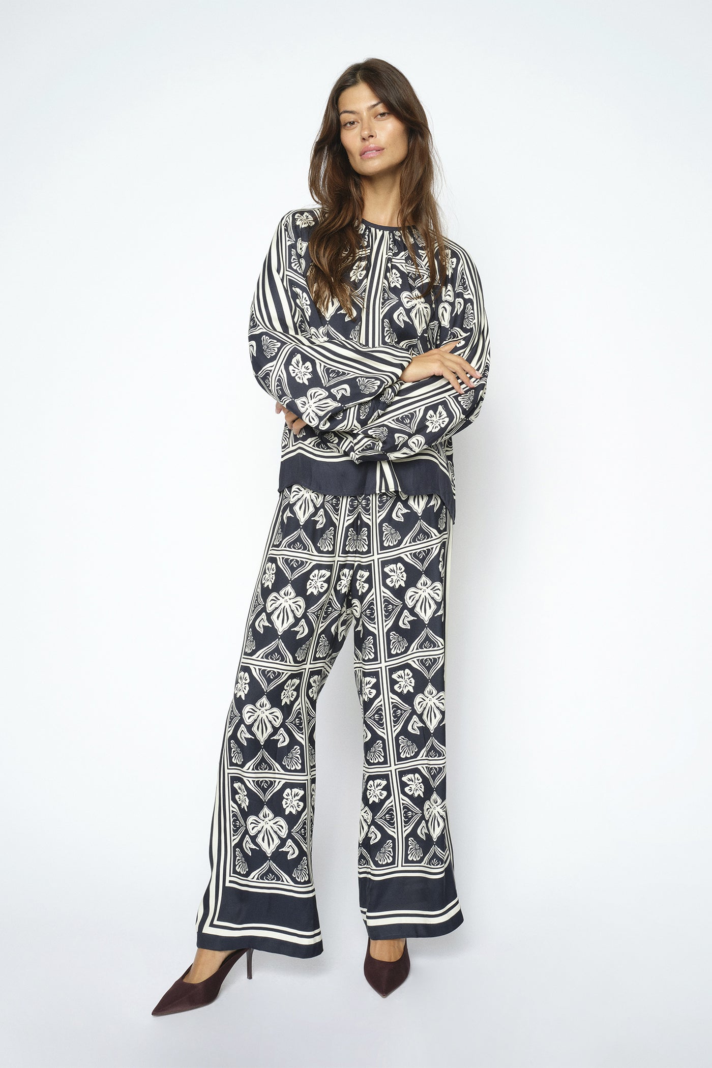 MMMeasa Linocut Pant Salute Navy - 181060
