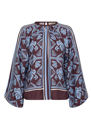 MMMilkey Linocut Blouse Port Royale - 181040