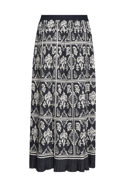 MMMorella Linocut Skirt Salute Navy - 181480 Thumbnail