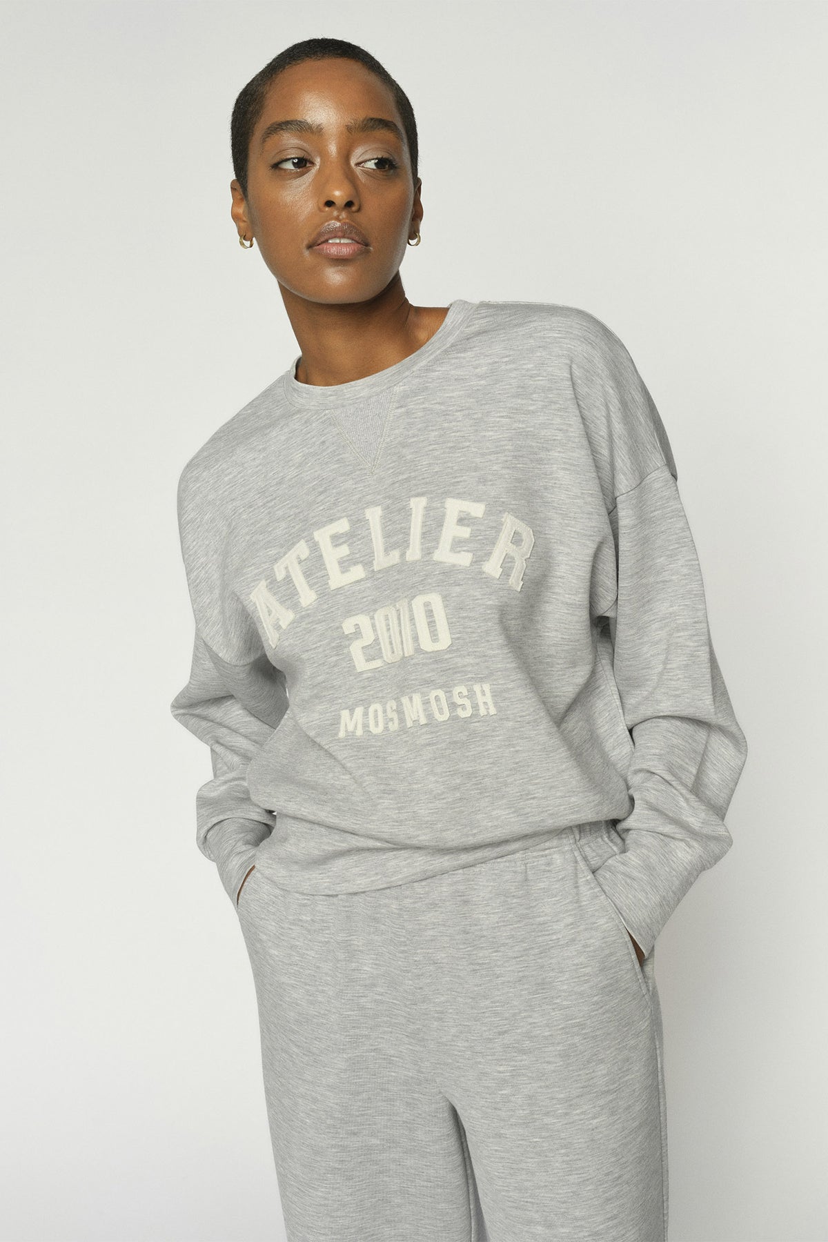 MMNima O-LS  Sweatshirt Grey Melange - 177510