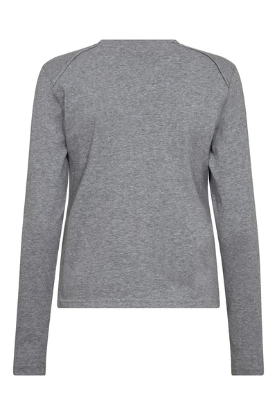 MMPaige O-LS Tee Grey Melange - 174030 Thumbnail