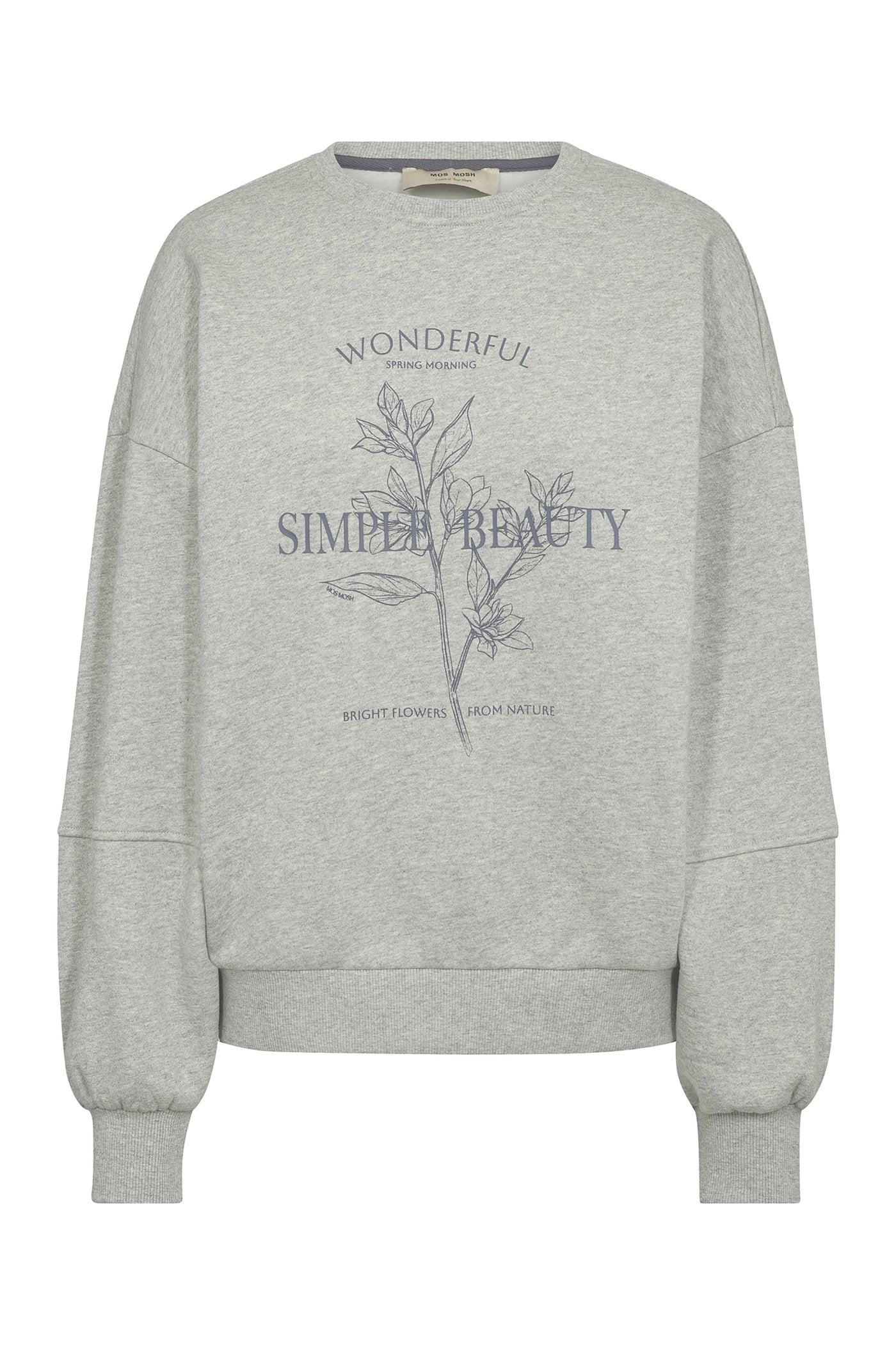 MMRafa O-LS Sweatshirt Light Grey Melange - 179010