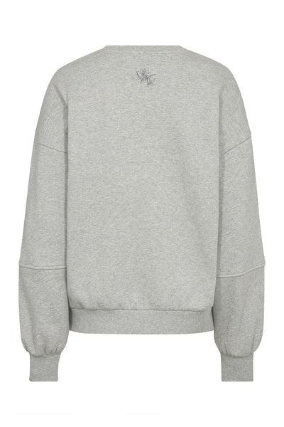 MMRafa O-LS Sweatshirt Light Grey Melange - 179010 Thumbnail