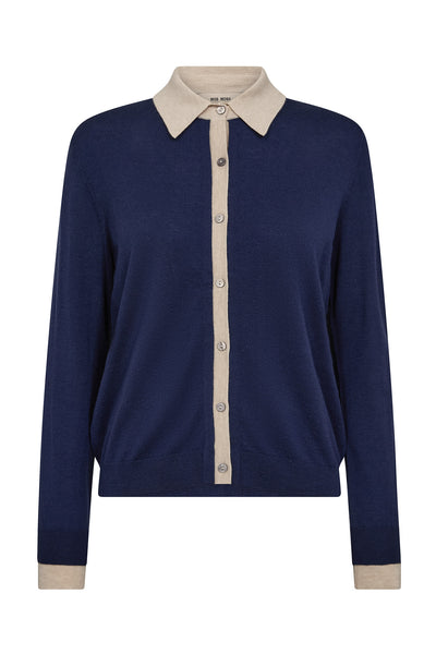 MMRelena Prep Flip Knit Cardig Salute Navy - 177740 Thumbnail
