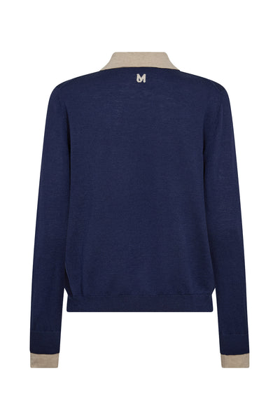 MMRelena Prep Flip Knit Cardig Salute Navy - 177740 Thumbnail