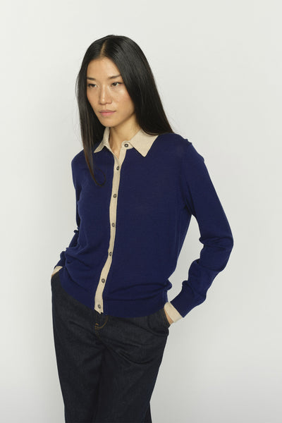 MMRelena Prep Flip Knit Cardig Salute Navy - 177740 Thumbnail