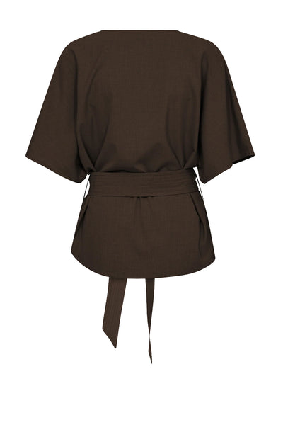 MMRikas Roy Blouse Coffee Quartz - 178320 Thumbnail