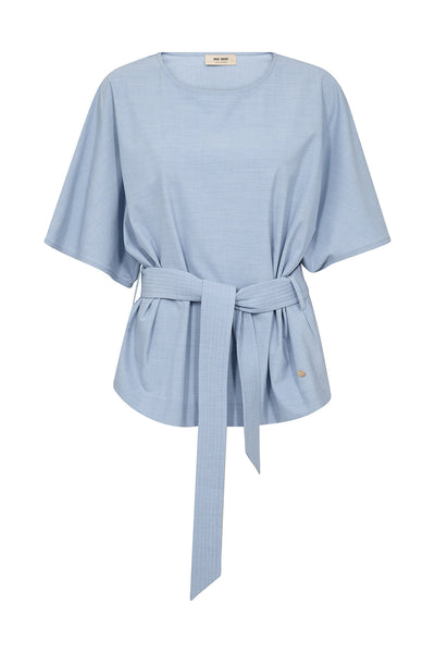 MMRikas Roy Blouse Light Blue - 178320 Thumbnail