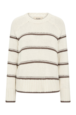 MMRola Bine Stripe Crewneck Kn Coffee Quartz - 176680
