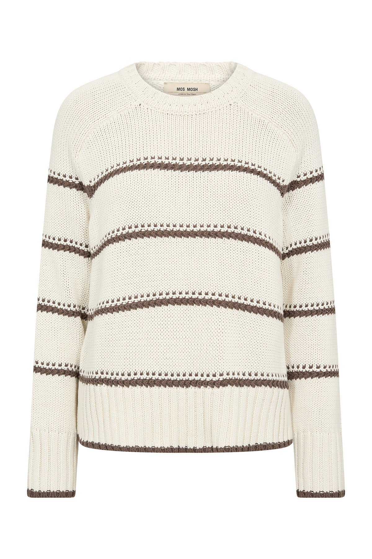 MMRola Bine Stripe Crewneck Kn Coffee Quartz - 176680