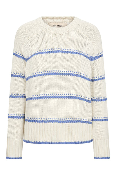 MMRola Bine Stripe Crewneck Kn ULTRAMARINE - 176680 Thumbnail