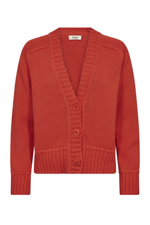 MMRola Bine V-Neck Knit Cardig Spicy Orange - 176690