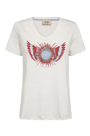 MMRomi Gethi O-SS Glam Tee ECRU - 176780