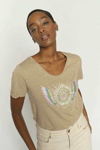 MMRomi Gethi O-SS Glam Tee Twill - 176780 Thumbnail
