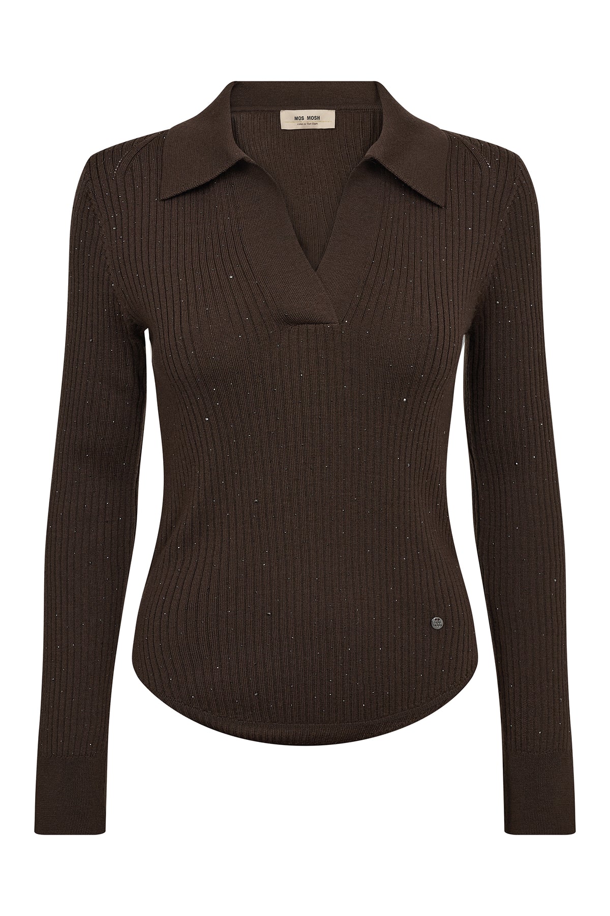 MMRonika Wool Knit Polo Bracken - 175380