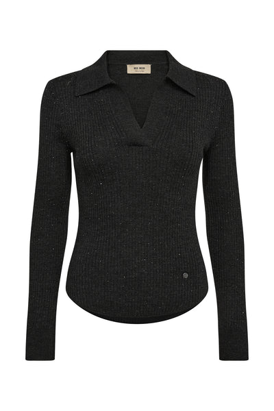 MMRonika Wool Knit Polo Phantom - 175380 Thumbnail