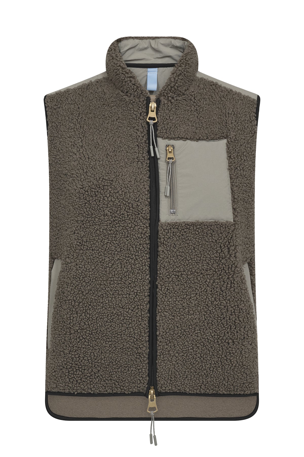 MMRowe Eli Teddy Vest Dusty Olive - 179570