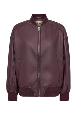 MMRuby Leather Bomber Jacket Port Royale - 182010