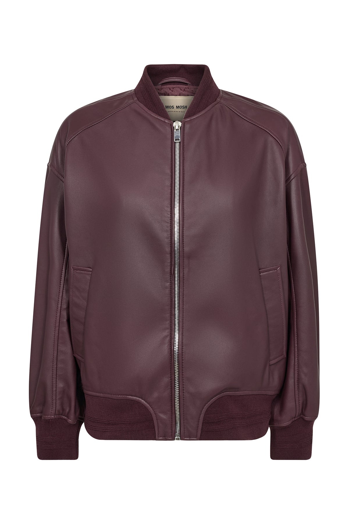 MMRuby Leather Bomber Jacket Port Royale - 182010