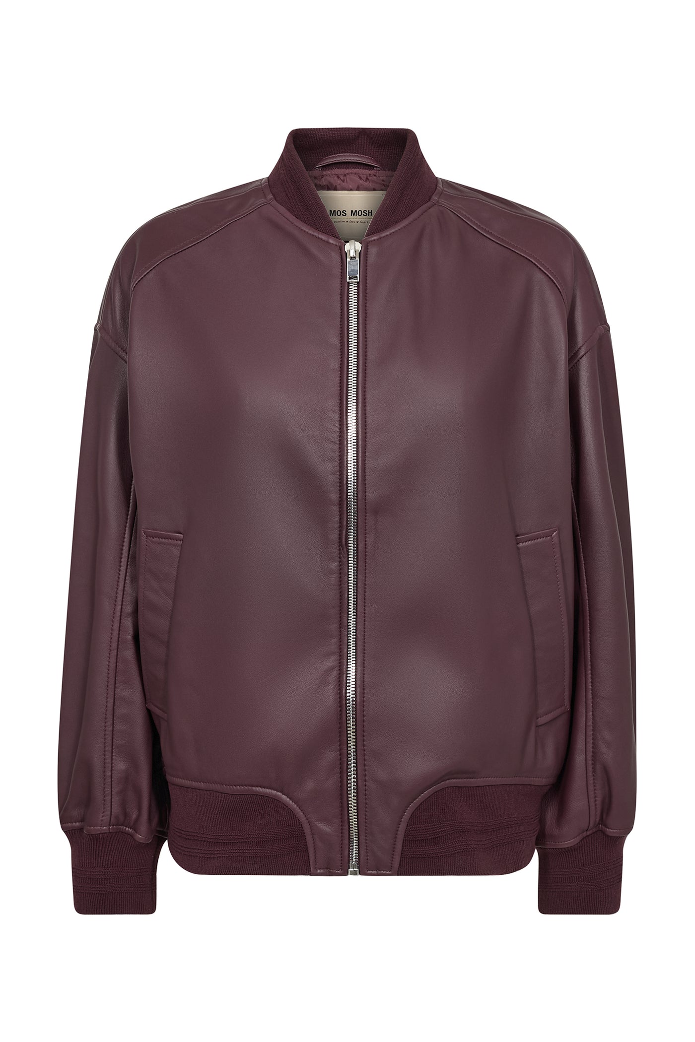 MMRuby Leather Bomber Jacket Port Royale - 182010