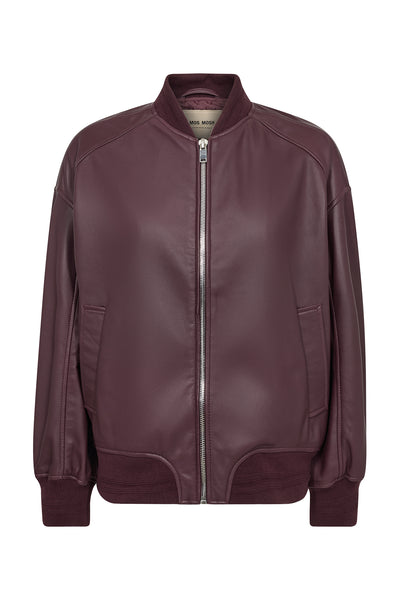 MMRuby Leather Bomber Jacket Port Royale - 182010 Thumbnail