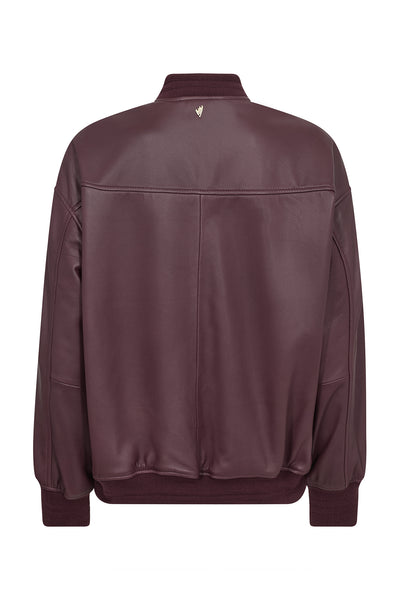 MMRuby Leather Bomber Jacket Port Royale - 182010 Thumbnail
