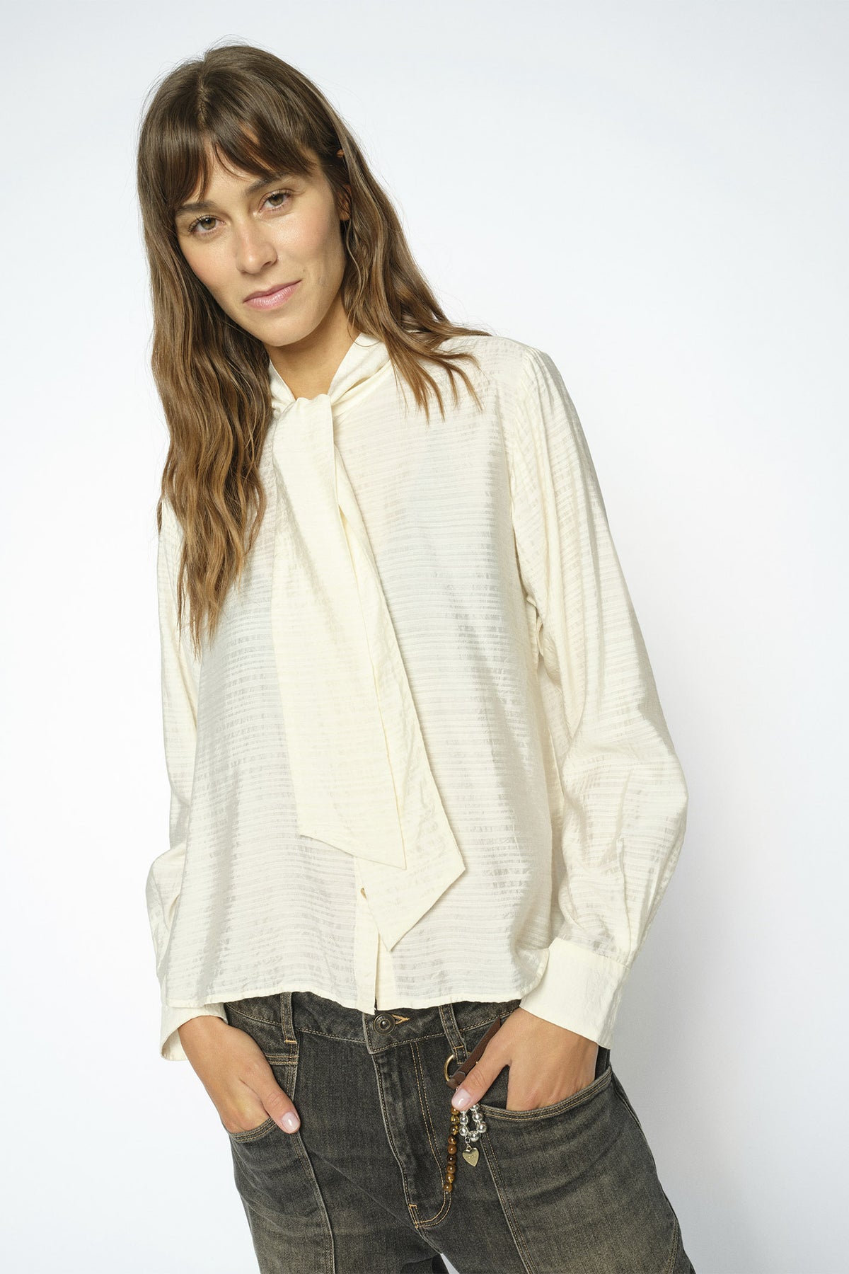 MMSaba Tie Shirt ECRU - 182230