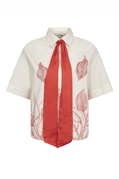 MMSaras Monochrome Shirt ECRU - 177770 Thumbnail