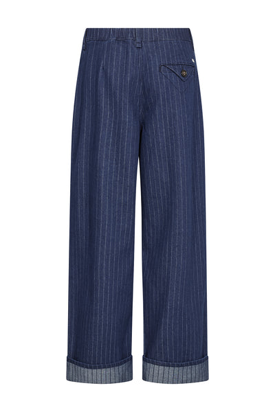MMSerit Stripe Pant DARK BLUE - 182260 Thumbnail