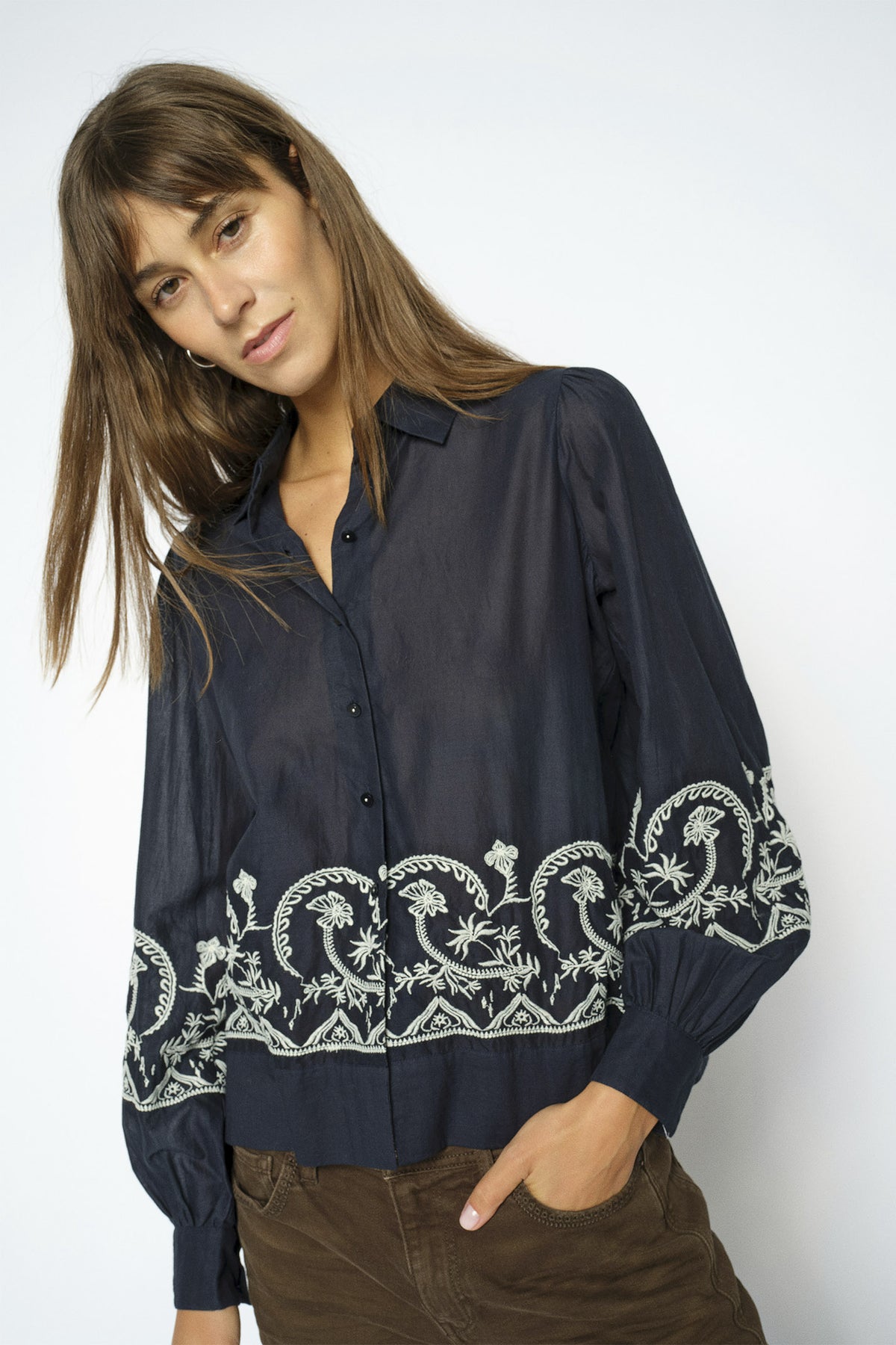 MMSilca Lino Shirt Salute Navy - 181730