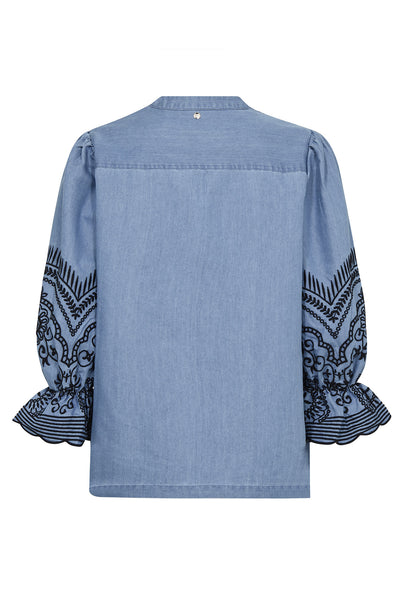 MMStomin Emb Shirt Light Blue - 178190 Thumbnail
