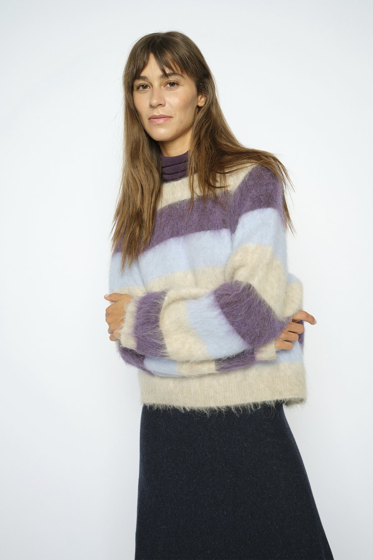 MMSuvi Stripe Knit Sweet Grape - 182780