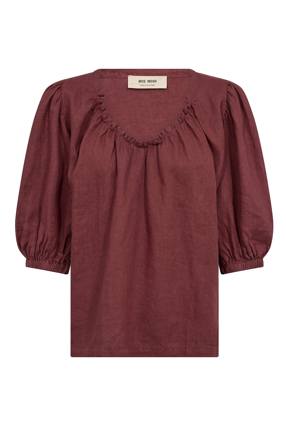 MMTaissa Linen Blouse Cowhide - 160160