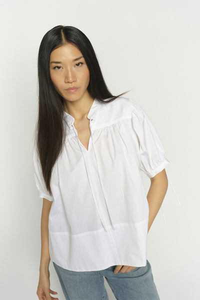 MMTarima SS Cotton Blouse White - 178090 Thumbnail