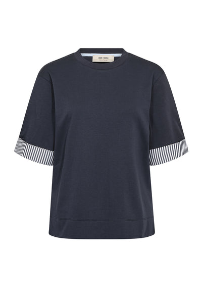 MMTattia O-SS Turn-Up Tee Salute Navy - 180620 Thumbnail